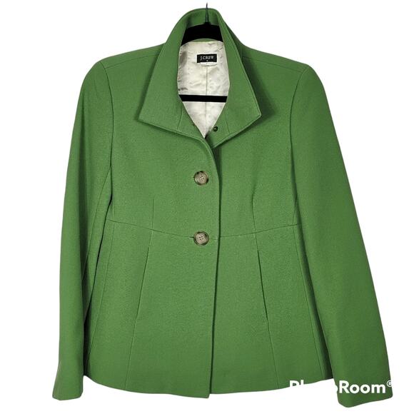 J. Crew Jackets & Blazers - J.Crew Green Wool 3 Button Coat SZ 4